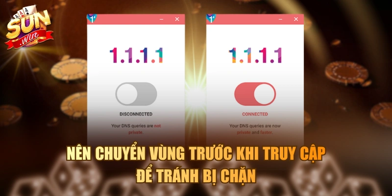 Trang chủ Nên chuyển vùng trước khi truy cập để tránh bị chặn